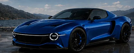 Cobra Blue Metallic Thunderbird concept exterior.