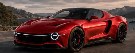 Fire Metallic Red Thunderbird concept exterior.